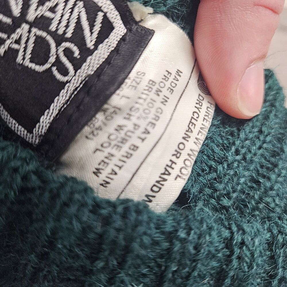 Mountain Thread Vintage British Wool Pullover Sweater Hunter Green Men's Large - Picture 5 of 7